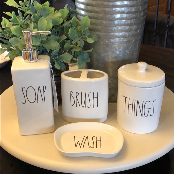Rae Dunn 4-Piece Bathroom Set - Picture 2 of 2